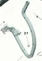لولای درب صندوق عقب راست با براکت نصب جک گازی تارا ایساکو